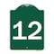 Signmission Designer Series Sign-Sign W/ Number 12, Green & White Aluminum Sign, 18" x 24", GW-1824-22910 A-DES-GW-1824-22910 - alternate 1